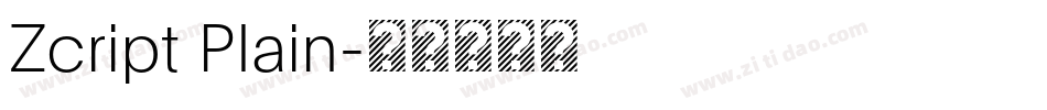 Zcript Plain字体转换